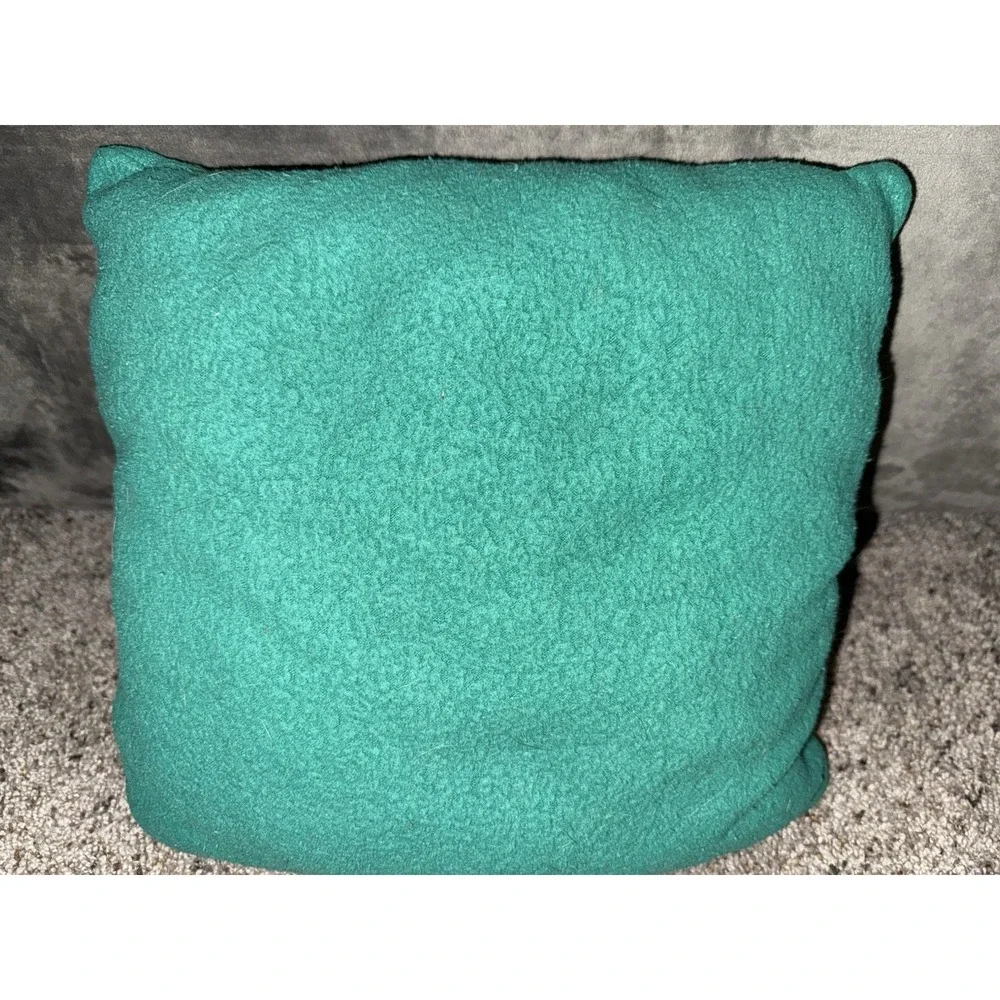 Vtg Disney Winnie‎ the Pooh Embroidered Green Fleece Decorative  Pillow 13